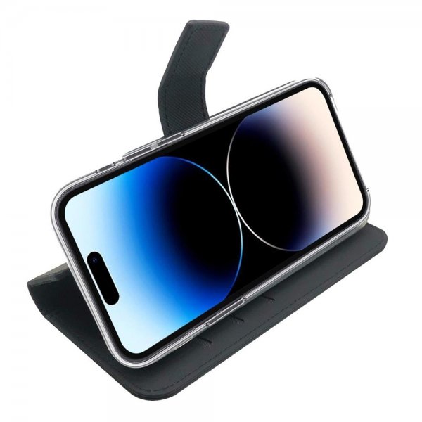 iPhone 14 Pro Fodral Wally Wallet Case Svart