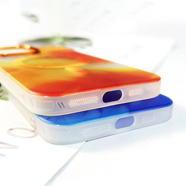 iPhone 14 Pro Skal Mönster Abstrakt Orange