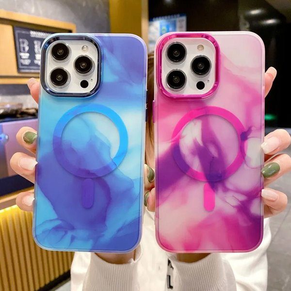iPhone 14 Pro Skal Mönster Abstrakt Rosa