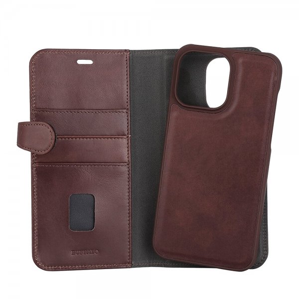 iPhone 14 Pro Max Fodral 2-in-1 Detachable Wallet Brun