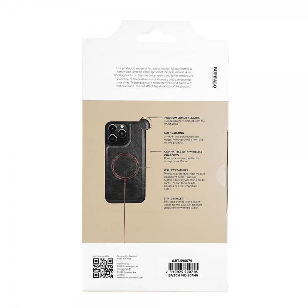iPhone 14 Pro Max Fodral 2-in-1 Detachable Wallet Svart
