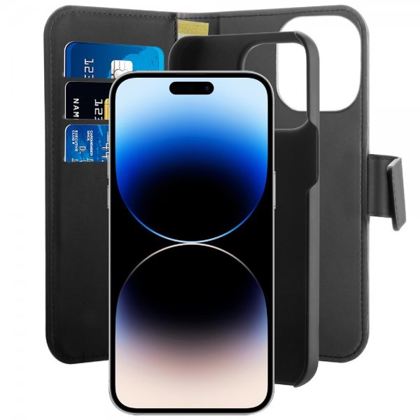 iPhone 14 Pro Max Fodral Detachable MagSafe Wallet Case Svart