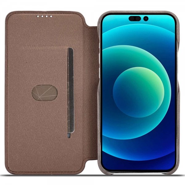 iPhone 14 Pro Max Fodral Flip Mörkbrun