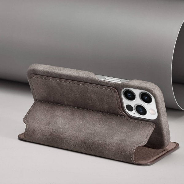 iPhone 14 Pro Max Fodral Flip Mörkbrun