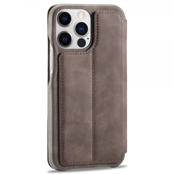 iPhone 14 Pro Max Fodral Flip Mörkbrun