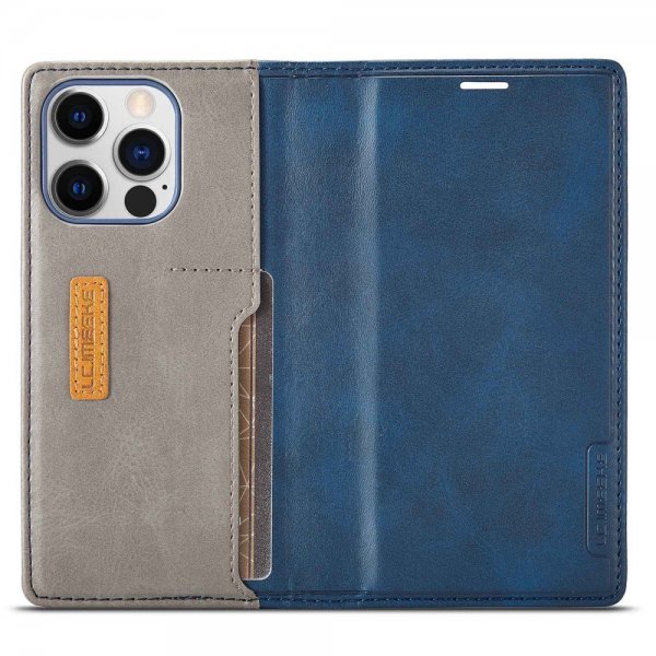 iPhone 14 Pro Max Fodral Kortfack Utsida Blå
