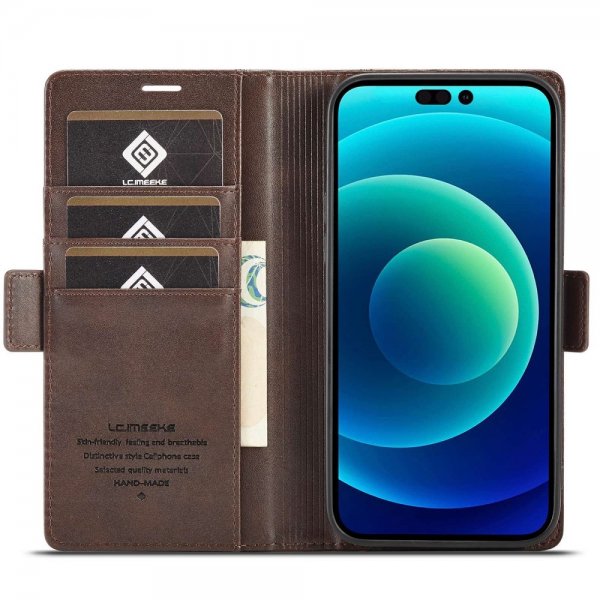 iPhone 14 Pro Max Fodral med Kortfack Brun