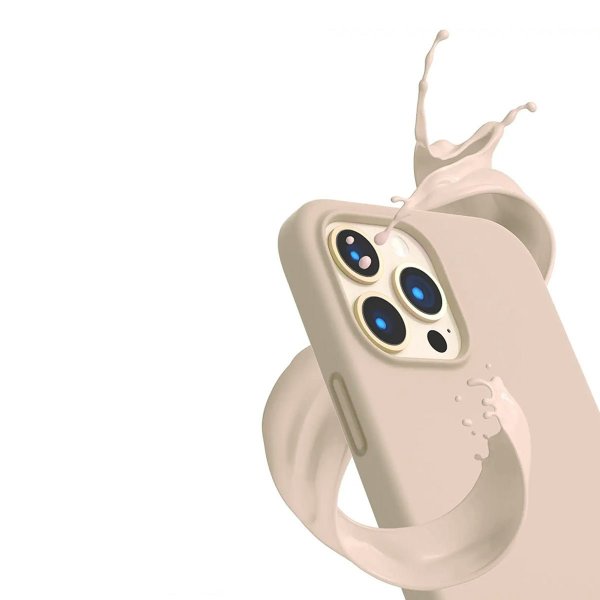 iPhone 14 Pro Max Skal Silikon Beige