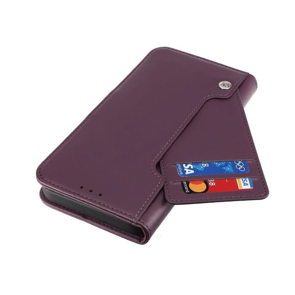 iPhone 14 Pro Max Fodral Utfällbart Kortfack Lila