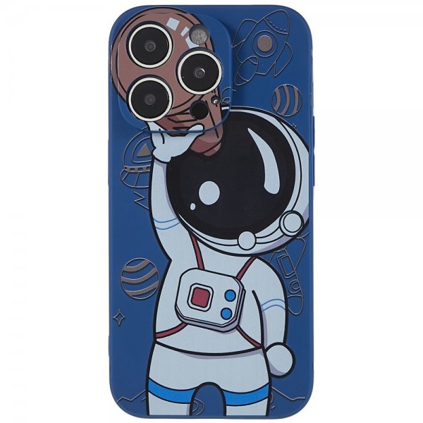 iPhone 14 Pro Max Skal Astronaut Blå Brun
