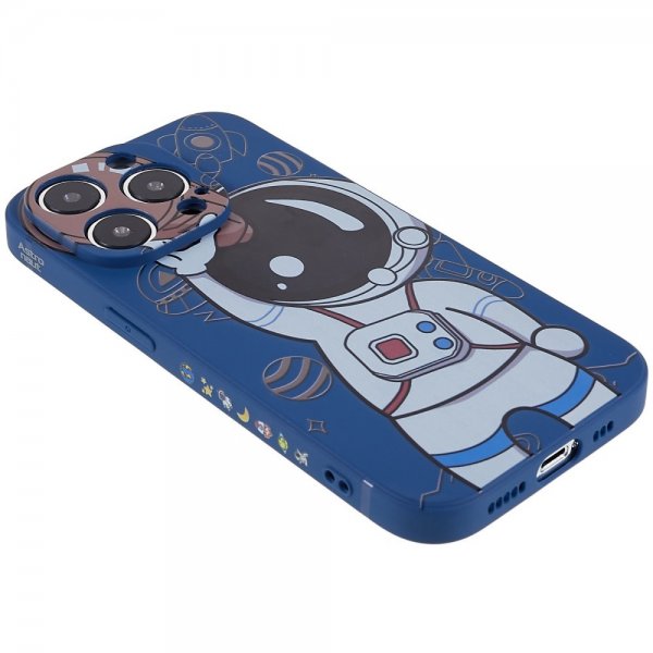 iPhone 14 Pro Max Skal Astronaut Blå Brun
