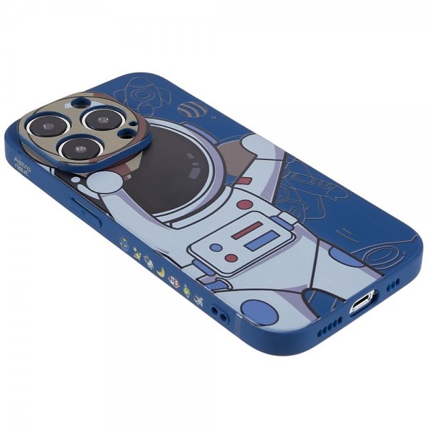 iPhone 14 Pro Max Skal Astronaut Blå Grå