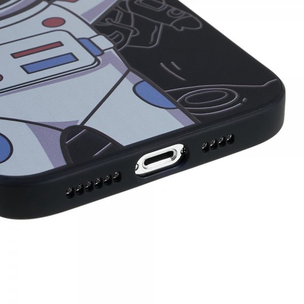 iPhone 14 Pro Max Skal Astronaut Svart Grå
