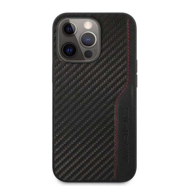 iPhone 14 Pro Max Skal Carbon Effect Stamped Logo Svart