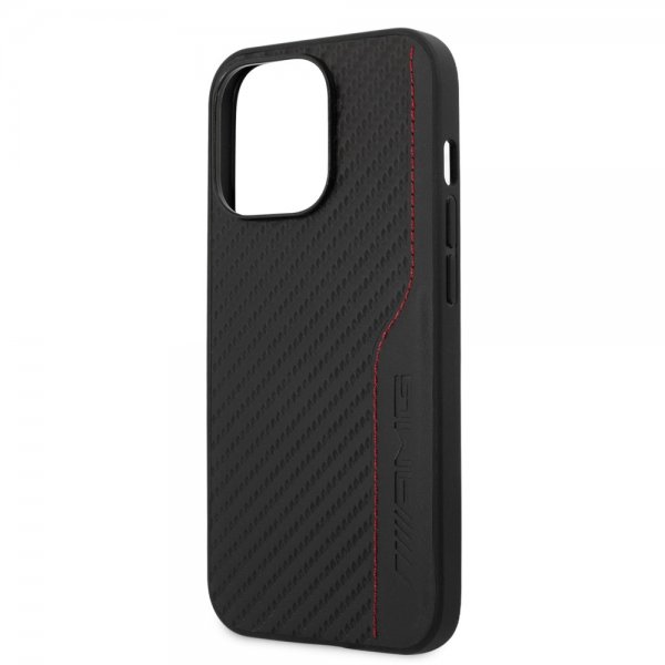 iPhone 14 Pro Max Skal Carbon Effect Stamped Logo Svart