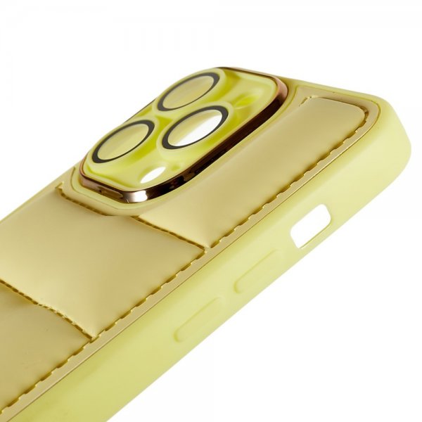 iPhone 14 Pro Max Skal Down Jacket Design Gul