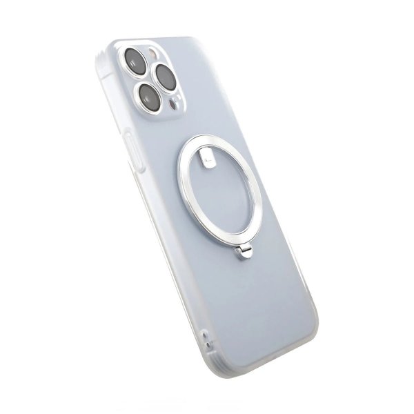 iPhone 14 Pro Max Skal Roterbart MagSafe Stativ Vit