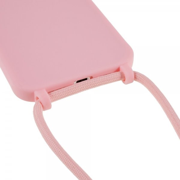 iPhone 14 Pro Max Skal med Strap Rosa
