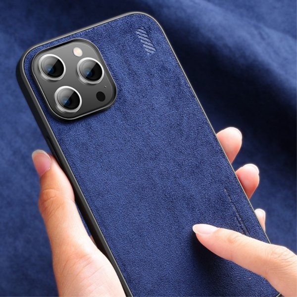 iPhone 14 Pro Max Skal Mockatextur Blå