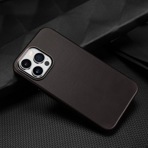 iPhone 14 Pro Max Skal Naples Series MagSafe Mörkbrun