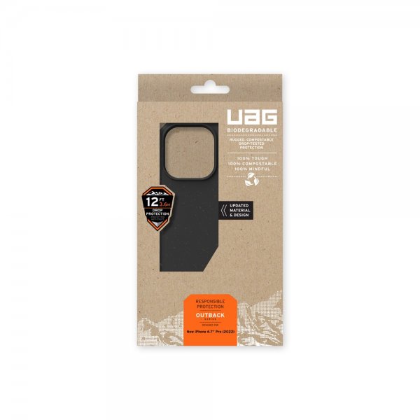 iPhone 14 Pro Max Skal Outback Biodegradable Cover Svart