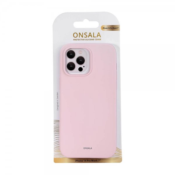 iPhone 14 Pro Max Skal Silikon Chalk Pink