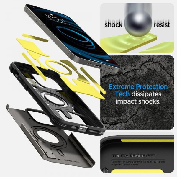 iPhone 14 Pro Max Skal Tough Armor MagFit Gunmetal