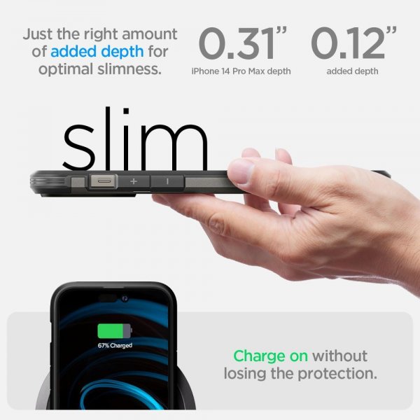 iPhone 14 Pro Max Skal Tough Armor MagFit Gunmetal