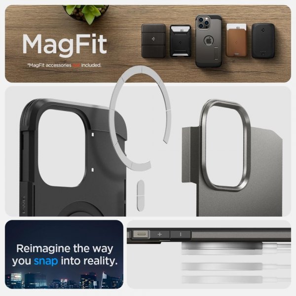 iPhone 14 Pro Max Skal Tough Armor MagFit Gunmetal