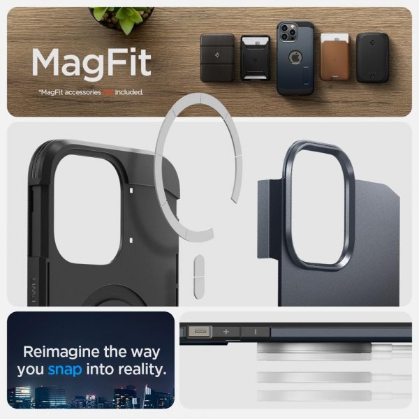 iPhone 14 Pro Max Skal Tough Armor MagFit Metal Slate