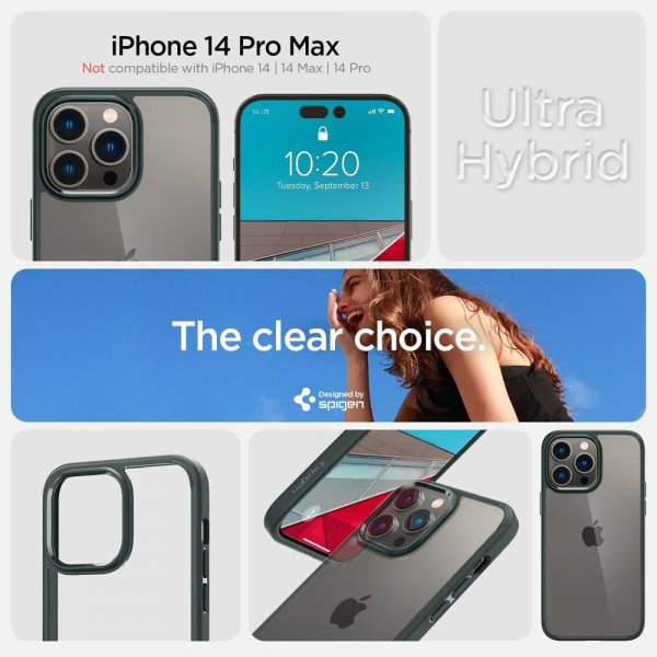 iPhone 14 Pro Max Skal Ultra Hybrid Abyss Green