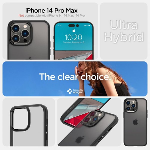 iPhone 14 Pro Max Skal Ultra Hybrid Frost Black