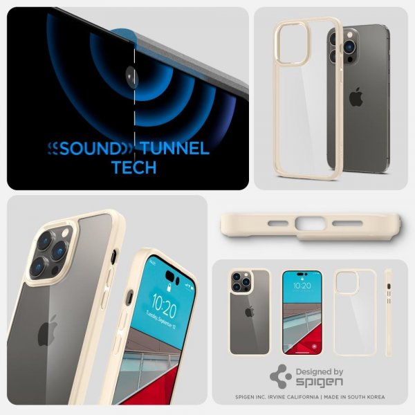 iPhone 14 Pro Max Skal Ultra Hybrid Sand Beige
