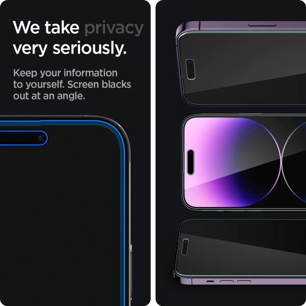 iPhone 14 Pro Max Skärmskydd GLAS.tR EZ Fit Privacy 2-pack
