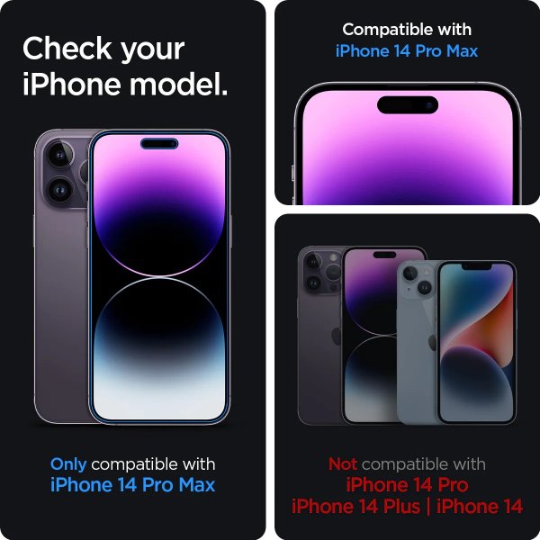 iPhone 14 Pro Max Skärmskydd GLAS.tR EZ Fit Privacy 2-pack
