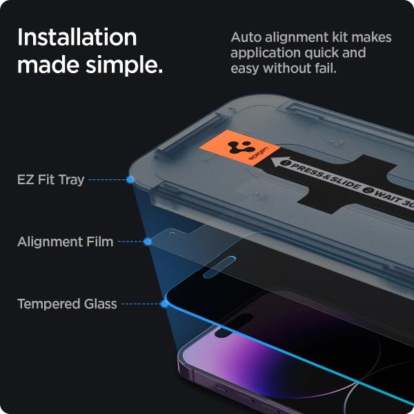 iPhone 14 Pro Max Skärmskydd GLAS.tR EZ Fit Privacy 2-pack