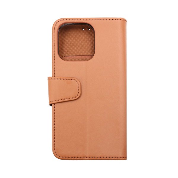 iPhone 14 Pro Fodral Utfällbart Kortfack Brun