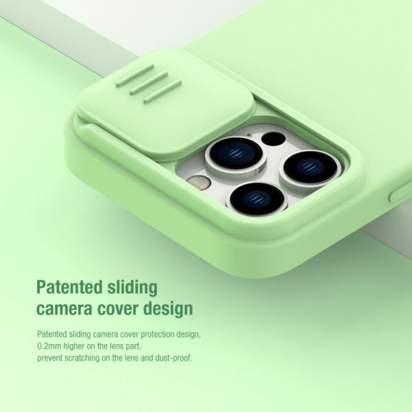 iPhone 14 Pro Skal CamShield Silky MagSafe Grön
