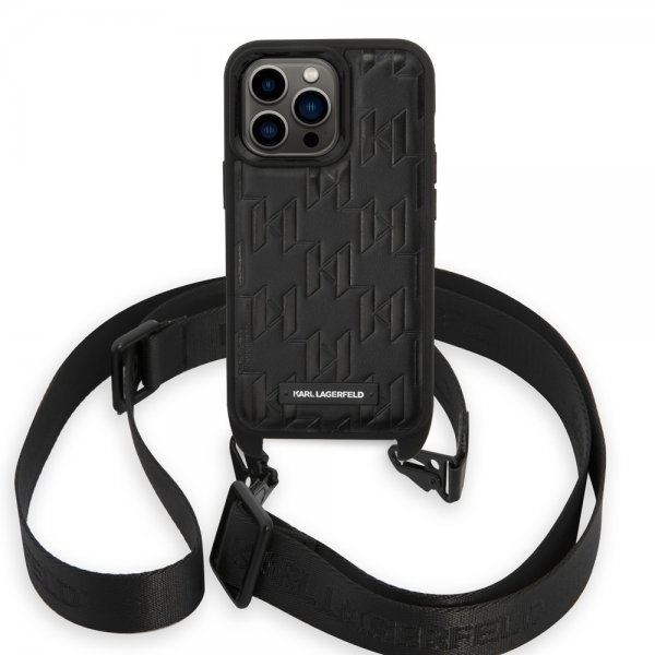 iPhone 14 Pro Skal Crossbody Strap Svart