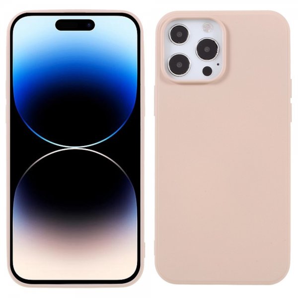 iPhone 14 Pro Skal Liquid Silicone Beige