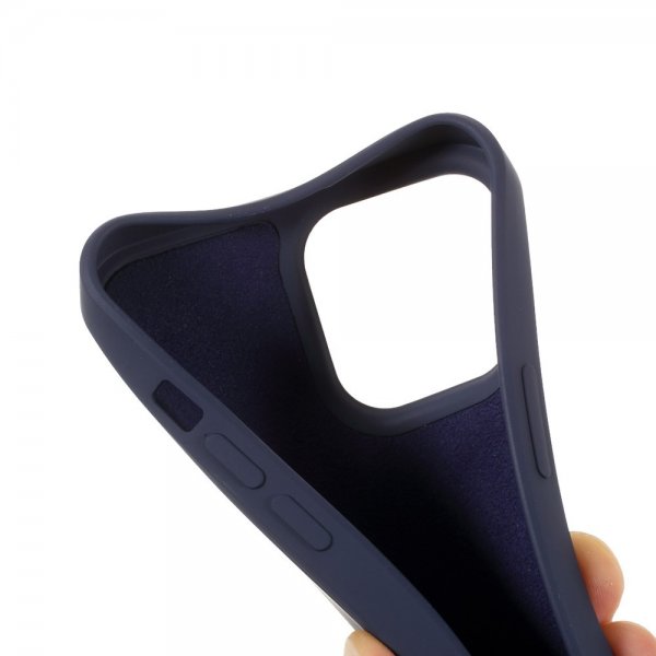 iPhone 14 Pro Skal Liquid Silicone Mörkblå