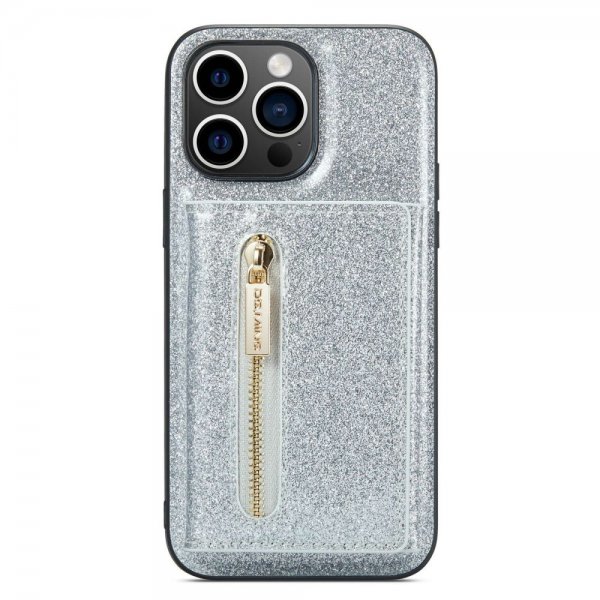 iPhone 14 Pro Skal M3 Series Löstagbar Korthållare Silver