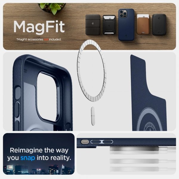 iPhone 14 Pro Skal Mag Armor MagFit Navy Blue