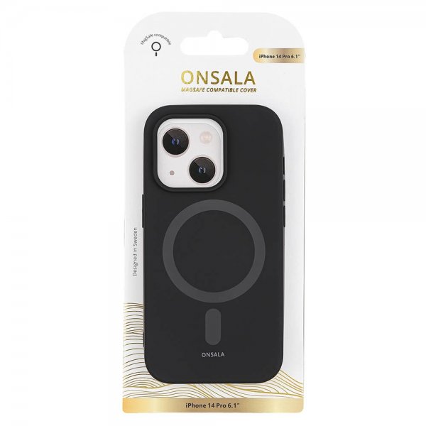 iPhone 14 Pro Skal MagSeries Silicone Svart