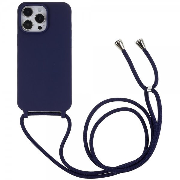 iPhone 14 Pro Skal med Strap Blå