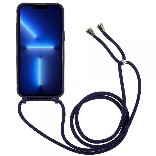 iPhone 14 Pro Skal med Strap Blå