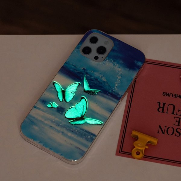 iPhone 14 Pro Skal Motiv Blåa Fjärilar