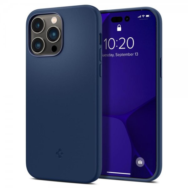 iPhone 14 Pro Cover Silicone Fit MagFit Navy Blue