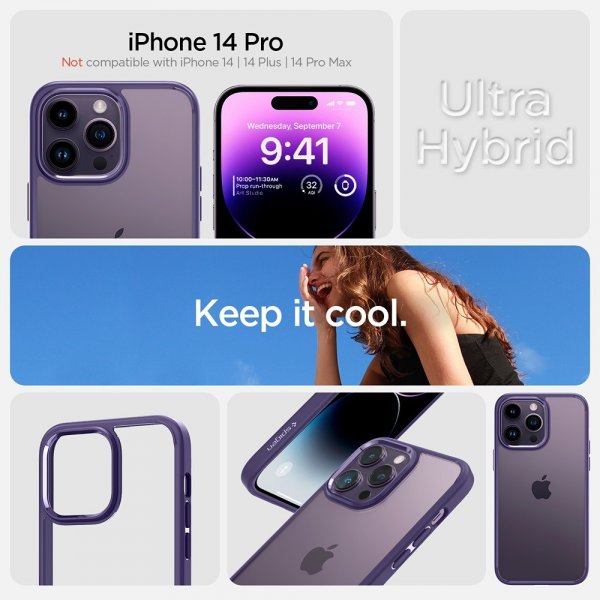 iPhone 14 Pro Skal Ultra Hybrid Deep Purple