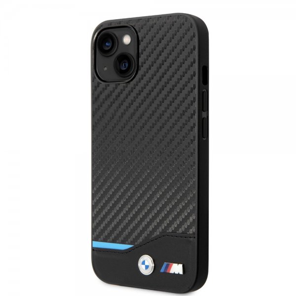 iPhone 14 Skal Carbon Effect Printed Logo Svart